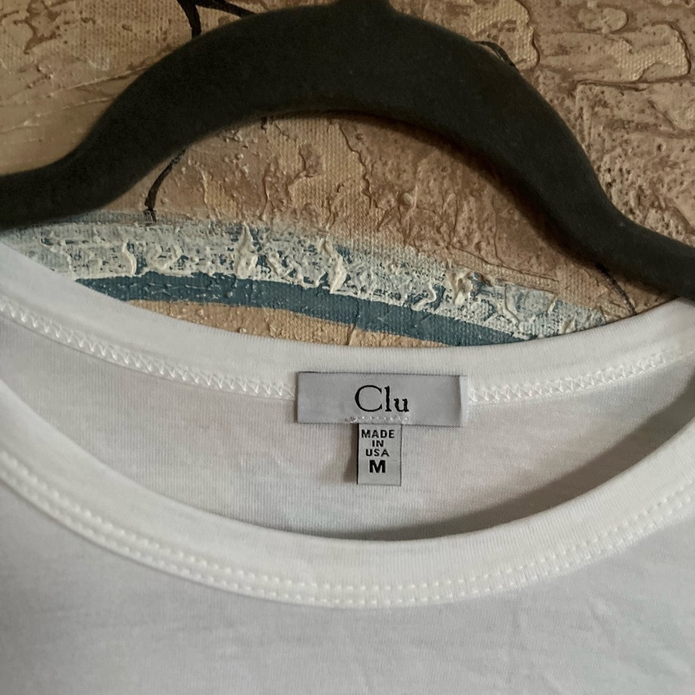 Clu USA - Loose T-Shirt with striped sleeve trim - Picture 3 of 8